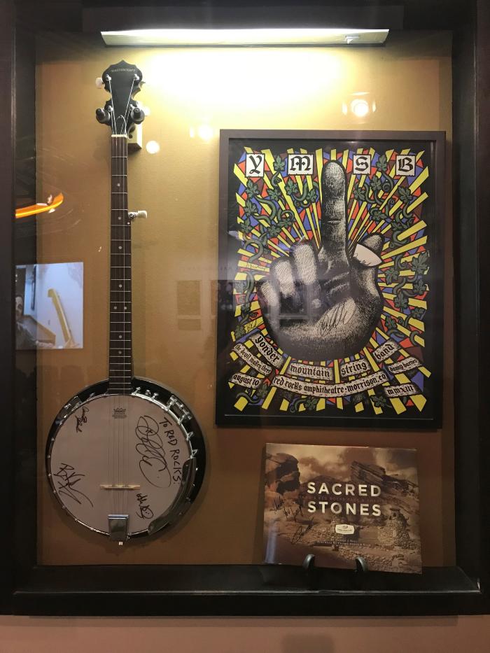 Yonder Mountain String Band -Signed Banjo (DisplayCase)