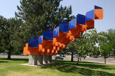 Untitled (Blue and Orange Steps)