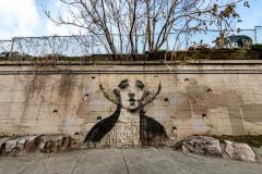 Untitled (black and white primitive figure) 
