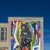 Untitled (black bear surrounded by abstract colors). 