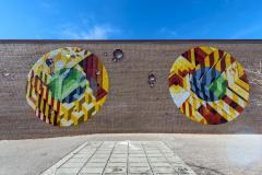 Untitled (circular geometric shapes with water drops)