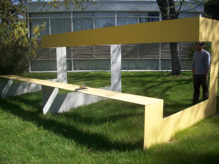 Untitled (yellow bench)